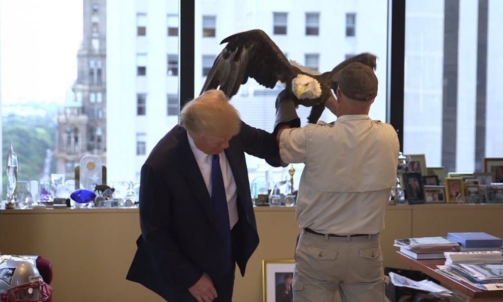 Donalda Trumpa je napao orao za vrijeme snimanja za magazin Time
