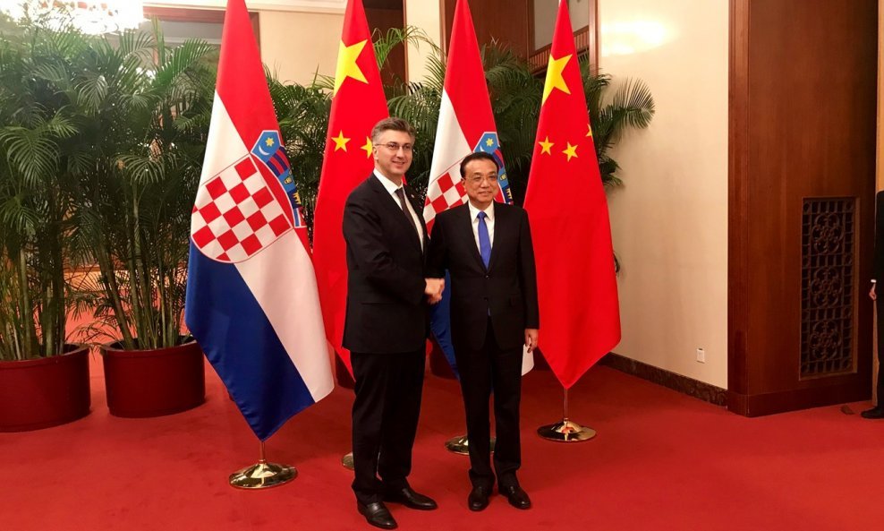 Hrvatski premijer Andrej Plenković s kineskim kolegom Li Keqiangom