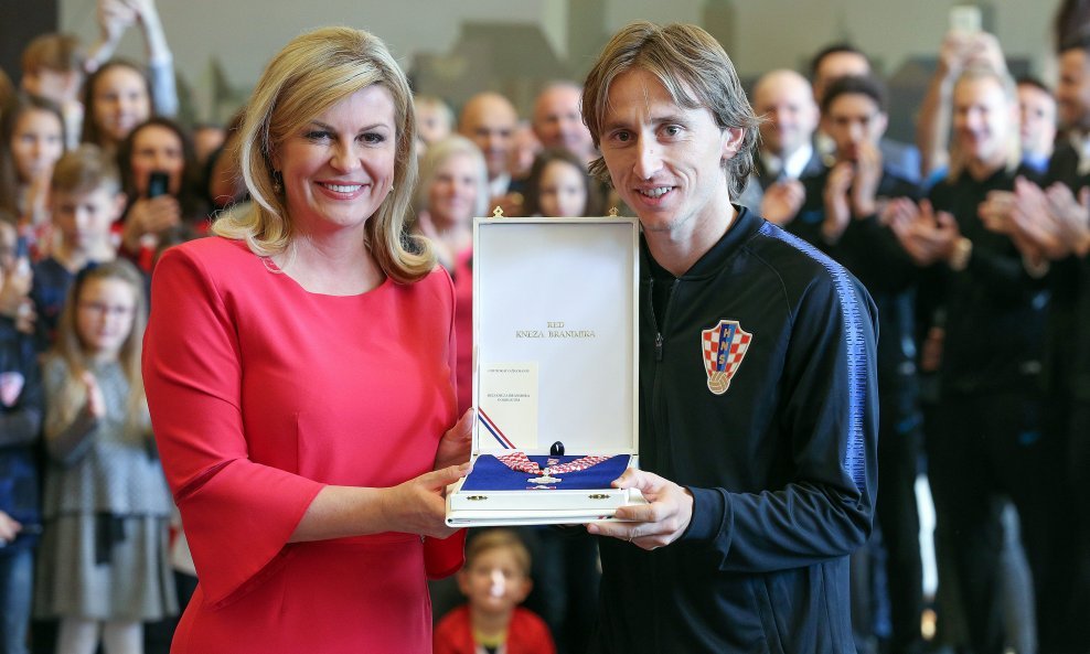 Kolinda Grabar Kitarović i Luka Modrić