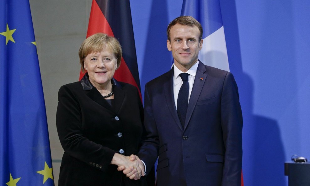 Njemačka kancelarka Angela Merkel i francuski predsjednik Emmanuel Macron