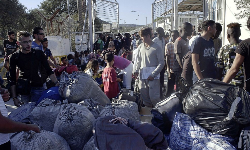 Migranti u kampu Moria na otoku Lezbosu