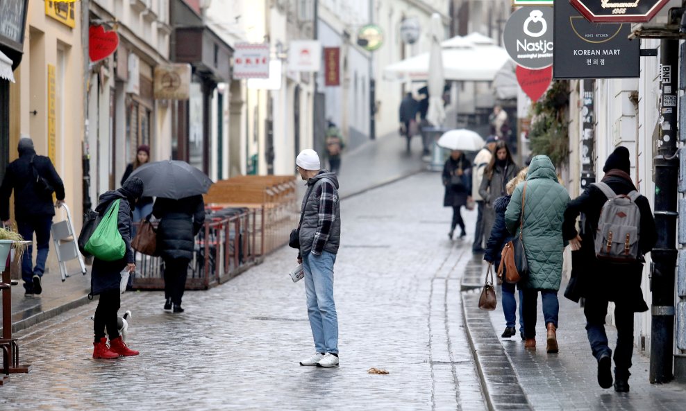 Tmurni kraj studenog u Zagrebu