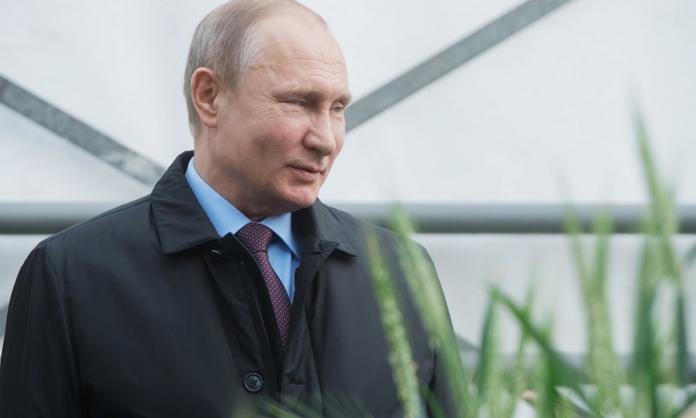 Ruski predsjednik Vladimir Putin u obilasku Nacionalnog centra za žitarice Lukjanenko u Krasnodar, 12. ožujka 2018.