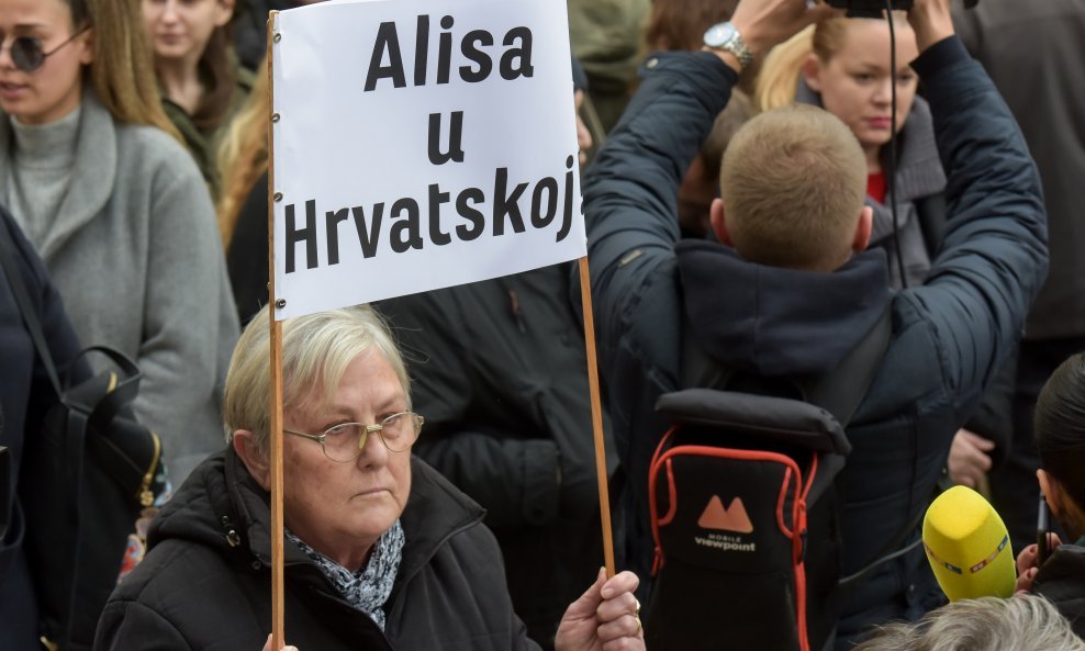 Prosvjed u Zadru protiv puštanja Darka Kovačevića na slobodu