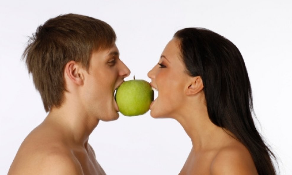 žena muškarac dijeta hrana jabuka