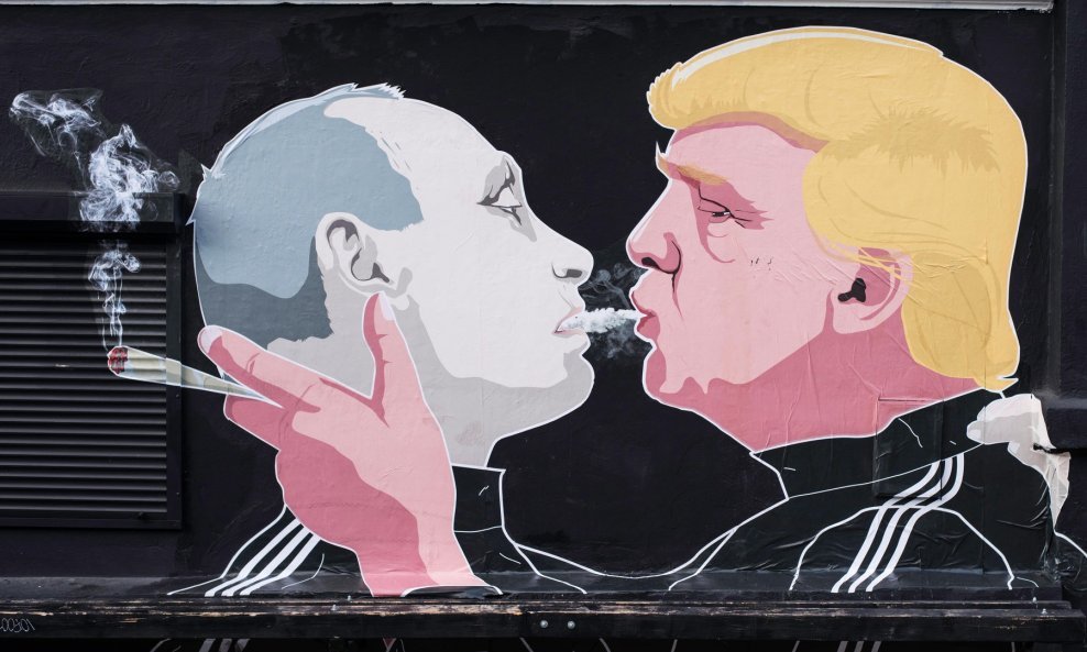 Ulična umjetnost: Vladimir Putin i Donald Trump