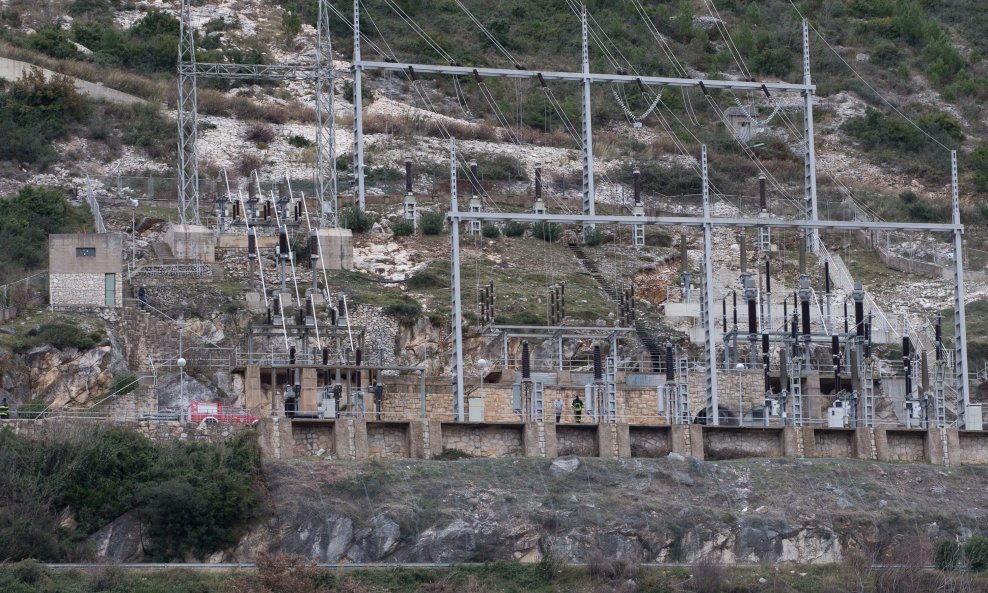 Požar u hidrodelektrani Plat kraj Dubrovnika