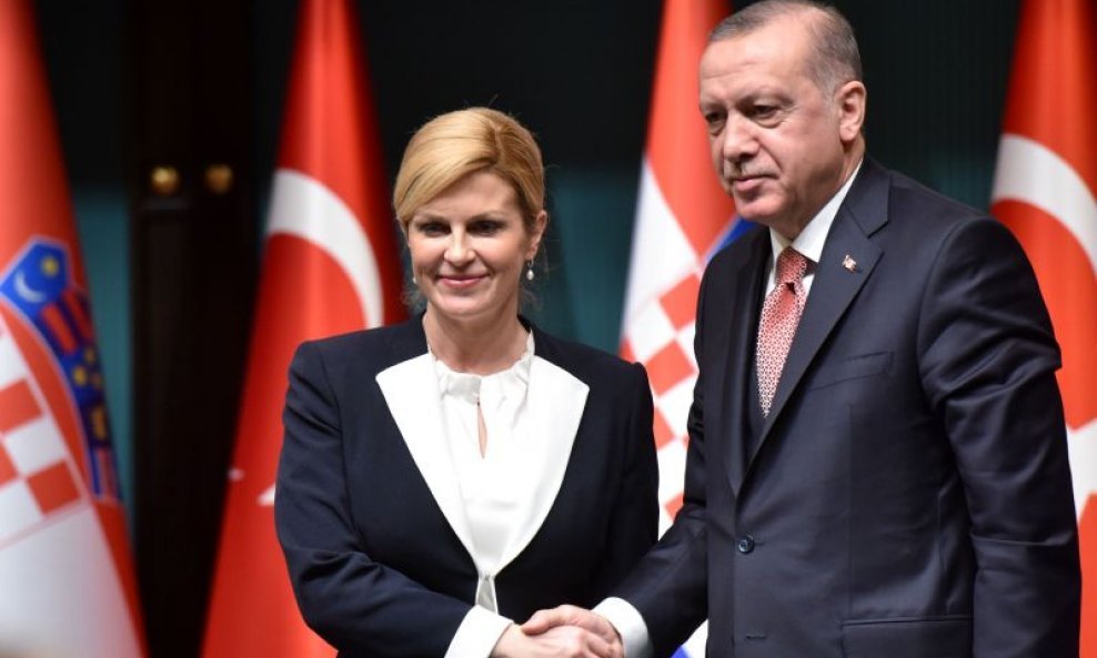 Kolinda Grabar-Kitarović i Recep Tayyip Erdogan