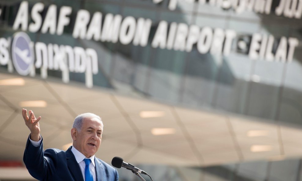 Izraelski premijer Benjamin Netanyahu na otvaranju prvog izraelskog civilnog aerodroma od stjecanja nezavisnosti 1948.