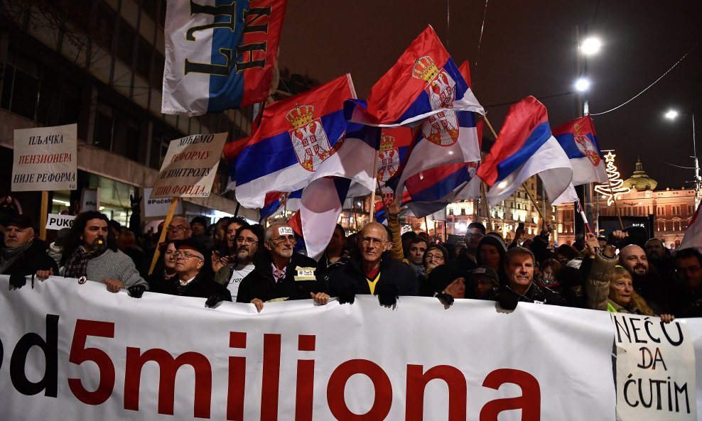 Prosvjed u Srbiji