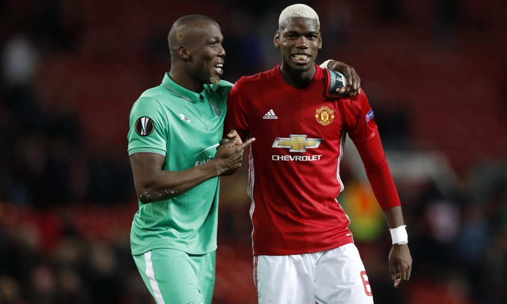 Florentin i Paul Pogba na utakmici St. Etienne - Manchester United