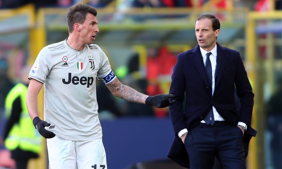 Mario Mandžukić i Massimiliano Allegri