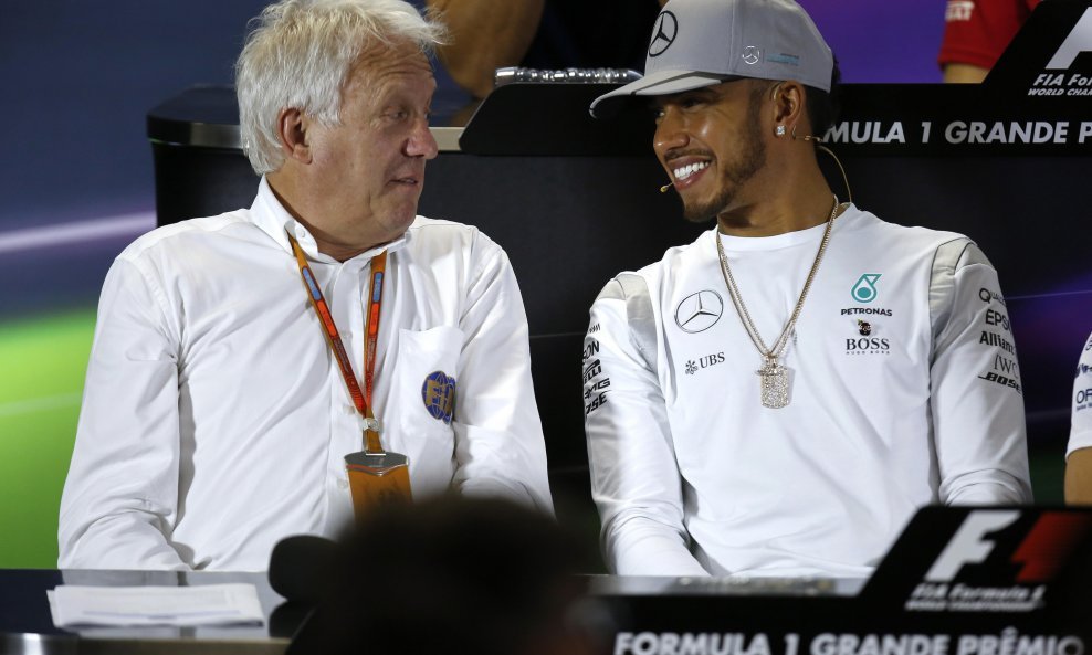 Charlie Whiting i Lewis Hamilton