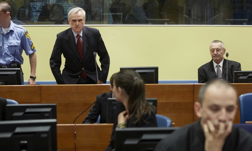 Franko Simatović i Jovica Stanišić na suđenju u Haagu/EPA