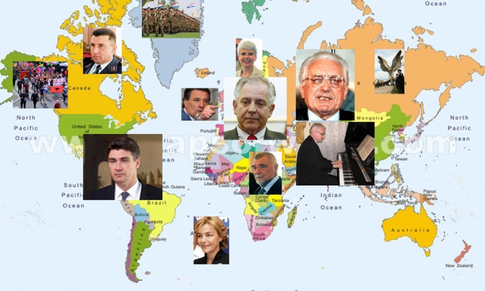 karta svijeta i popularnost hrvatskih političara