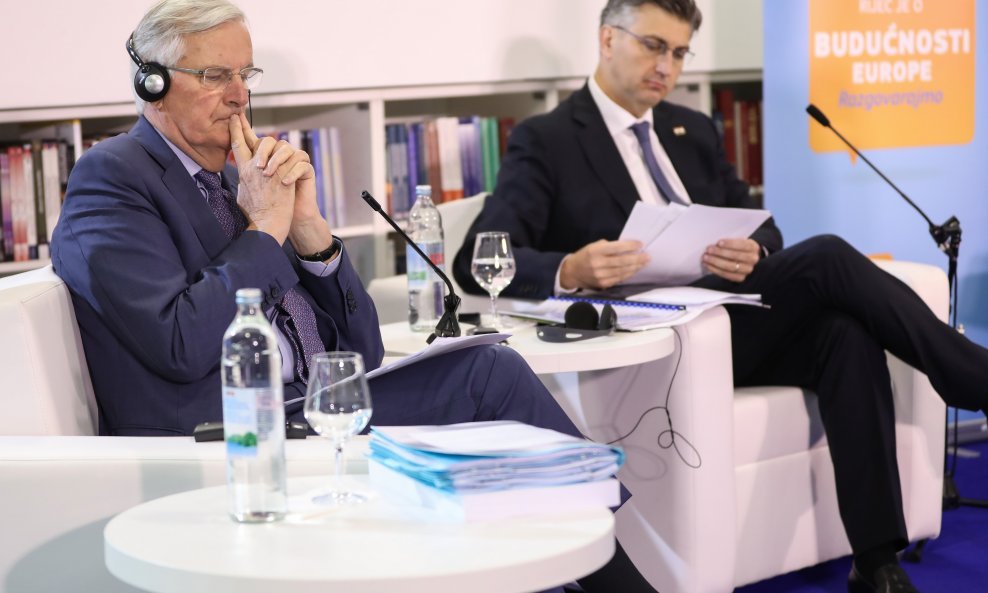 Michel Barnier i Andrej Plenković