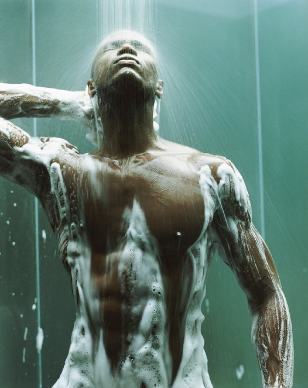 Very in shower. Muscular man in Shower. Black man Shower. Muscle in the Shower.