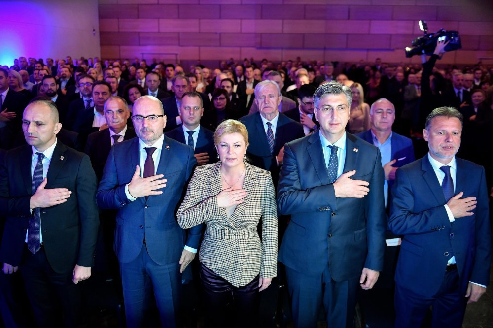 Ivan Anušić, Kolinda Grabar-Kitarović, Andrej Plenković, Gordan Jandroković