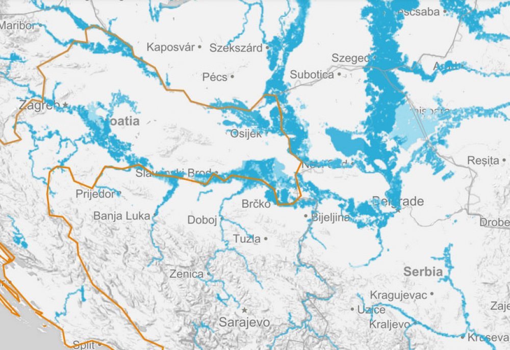 kaposvar karta Interaktivna karta otkriva kakve nas štete od poplava čekaju   tportal kaposvar karta