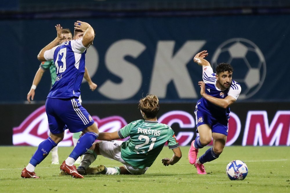 Dario Melnjak of Hajduk Split and Stefan Ristovski of Dinamo