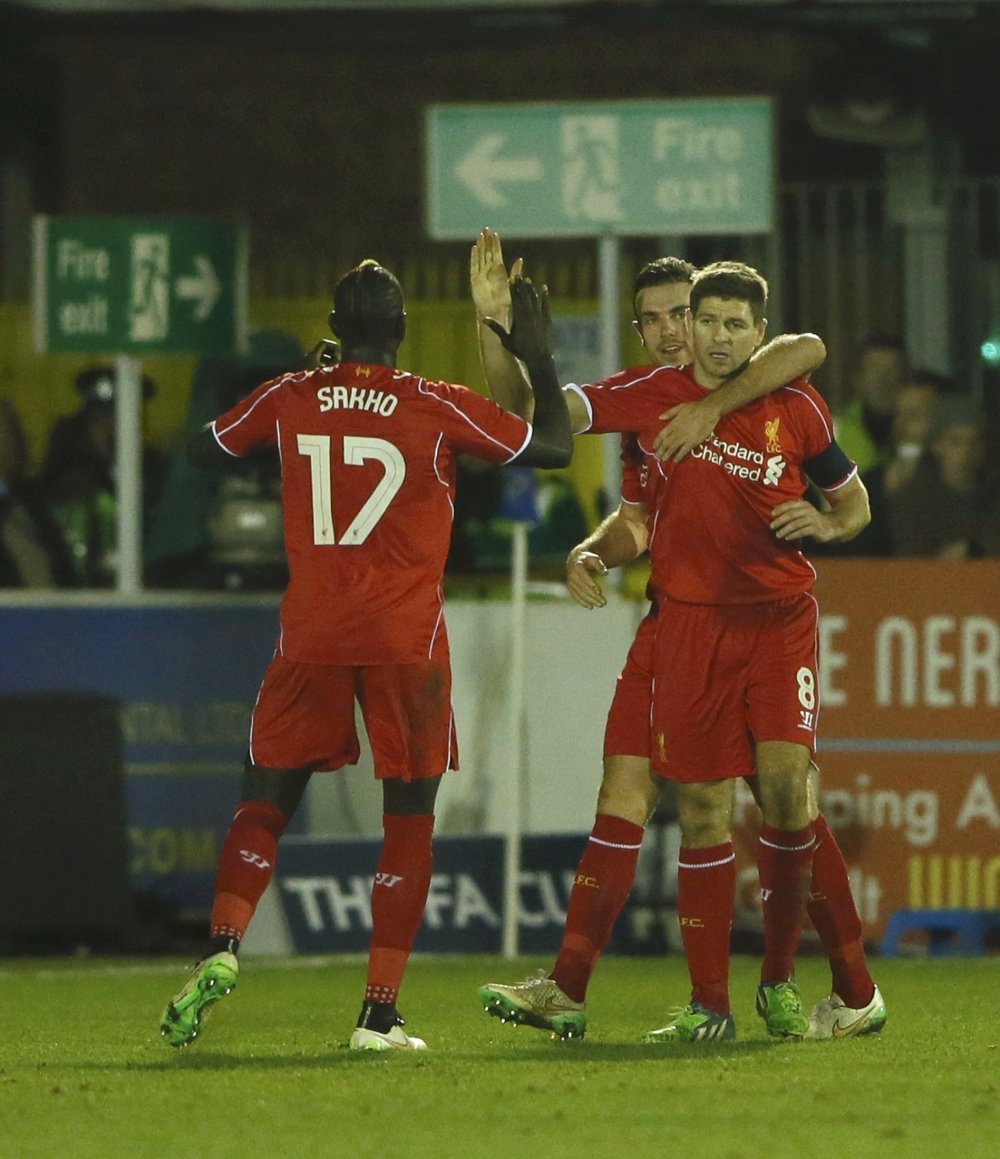 Sakho Jordan Henderson Steven Gerarrd Liverpool