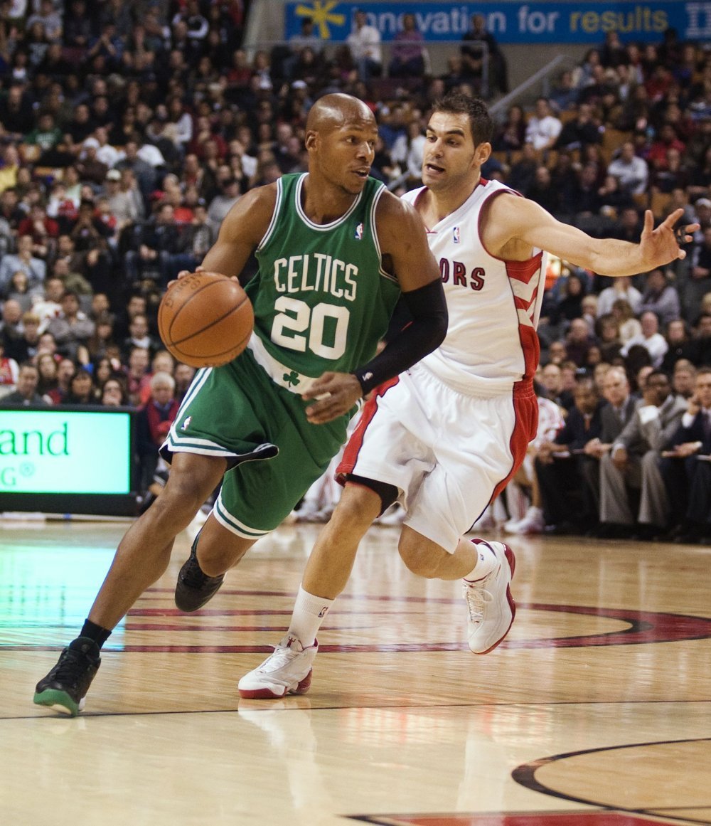 Ray Allen Jose Calderon Boston Celtics Toronto Raptors