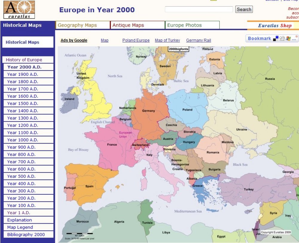 interaktivna karta evrope Dvije tisuće godina povijesti Europe u kartama   tportal interaktivna karta evrope