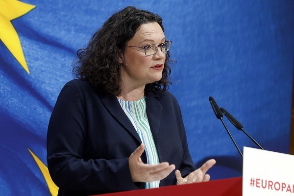 Andrea Nahles, šefica njemačkih socijaldemokrata nakon niza neuspjeha podnijela je ostavku