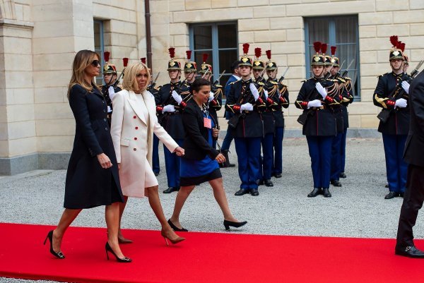 Brigitte Macron i Melania Trump
