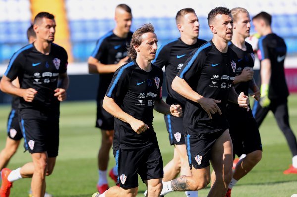 Trening hrvatske nogometne reprezentacije u osječkom Gradskom vrtu