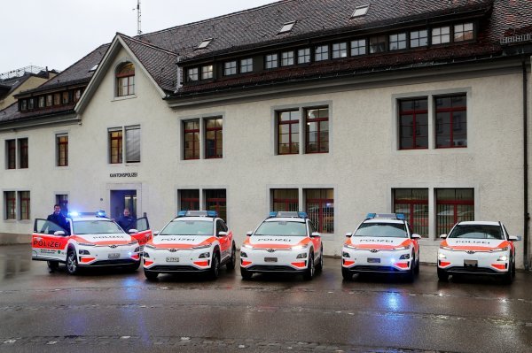 Hyundai Kona Electric za kantonalnu policiju St. Gallena u Švicarskoj