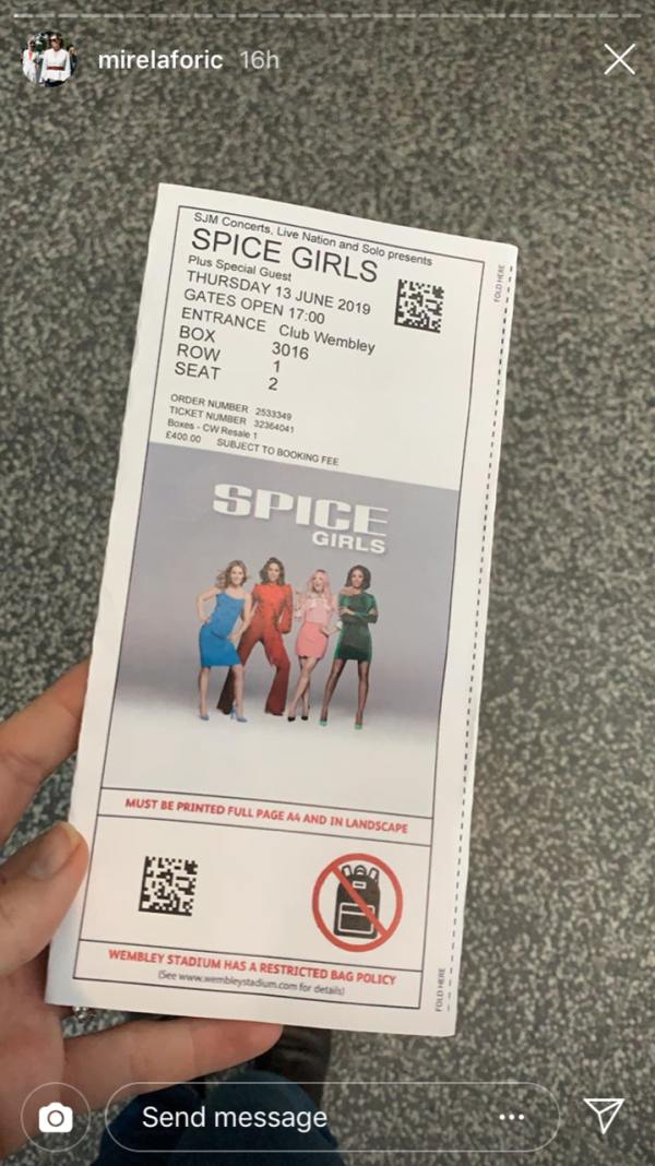 Mirela Forić Srna, koncert Spice Girls