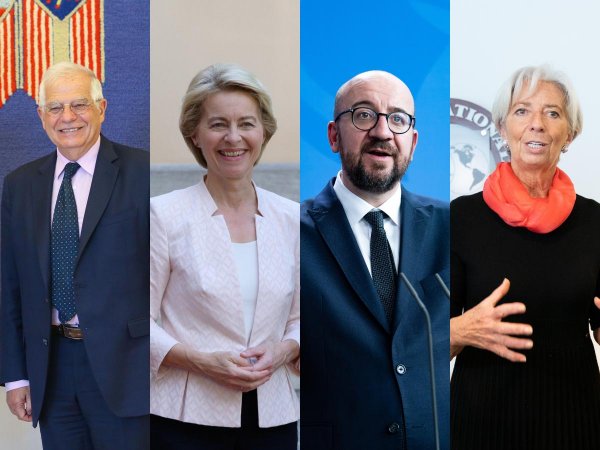 Novi europski čelnici: Josep Borrell, Ursula von der Leyen, Charles Michel, Christine Lagarde