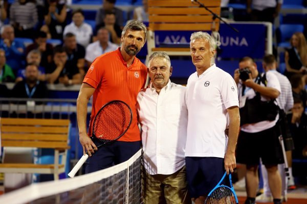 Umag, ekshibicijski meč: Goran Ivanišević - Goran Prpić