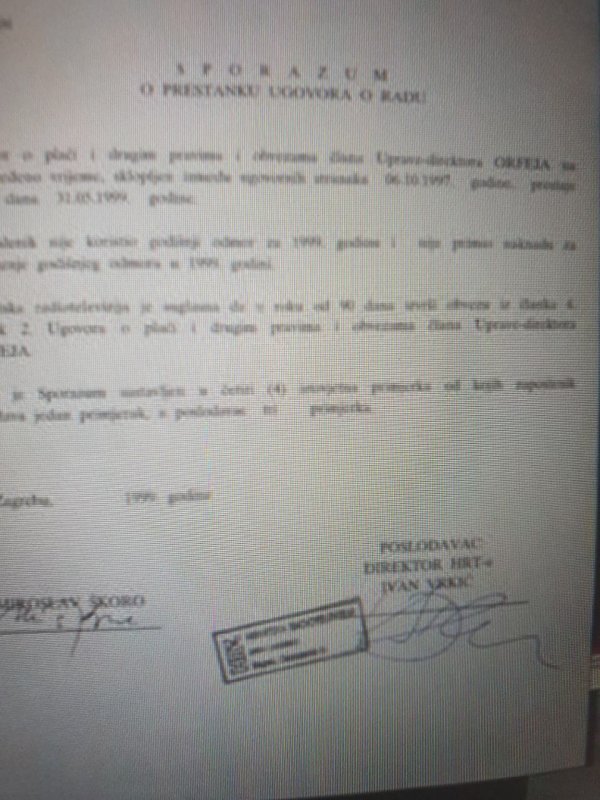 Na dokumentu se vidi kako ga je potpisao Josip Đerek