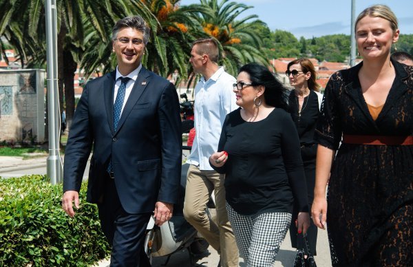 Andrej Plenković i Vesna Dragojević