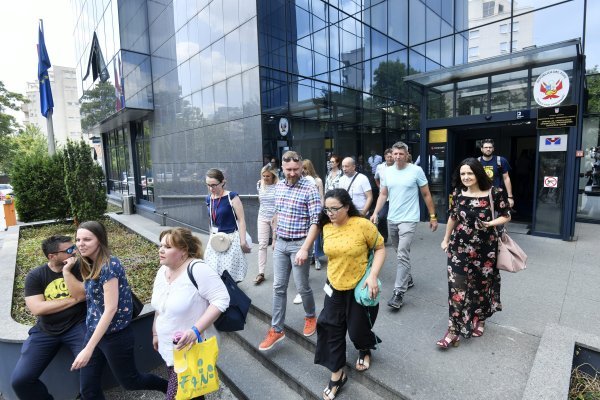 Evakuacija zgrade Hanza media u Zagrebu