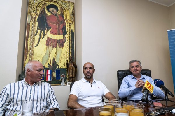 Župan Goran Pauk, izbornik Ivica Tucak, gradonačelnik Šibenika Željko Burić