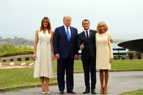 Melania Trump, Donald Trump, Emmanuel Macron, Brigitte Macron