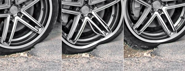 Nailazak na 'udarnu' rupu na cesti može uništiti i felgu i gumu