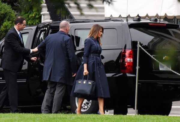 Melania i Donald Trump u memorijalnom parku 11.09.2018.