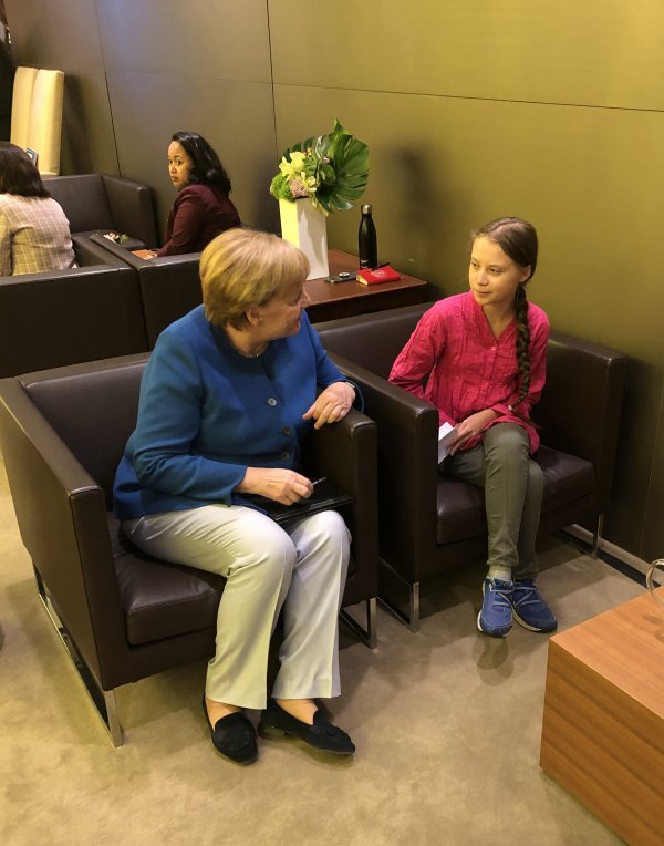 Angela Merkel i Greta Thunberg 