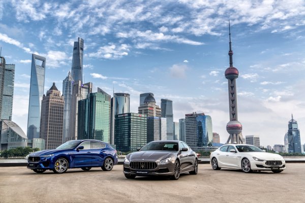Maseratijevi modeli Levante, Ghibli i Quattroporte (slijeva nadesno) na kineskom Gran Touru