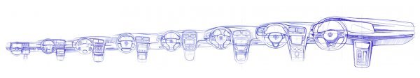 Evolucija dizajna interijera Golfa kroz generacije