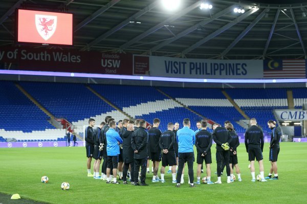 Trening Hrvatskih reprezentativaca na Cardiff City stadionu