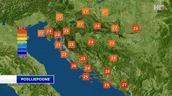 Prognoza za 26.10. - temperature