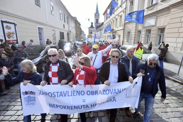 Prosvjed na Markovu trgu