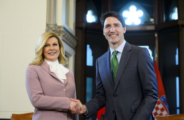 Kolinda Grabar-Kitarović i Justin Trudeau