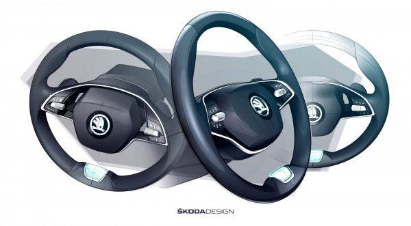 Škoda Octavia - skica kola volana