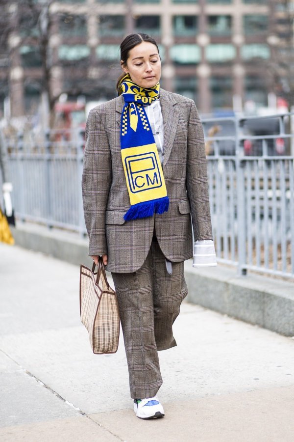 Street Style - karirane hlače